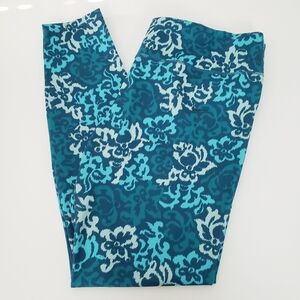 Nike One Womens Tight Fit Mid Rise Full Length/Long Leggings XL Bright Spruce